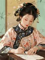 小桃枝上